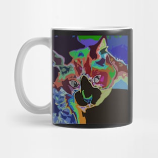 Abstract Kitty Cat Mug